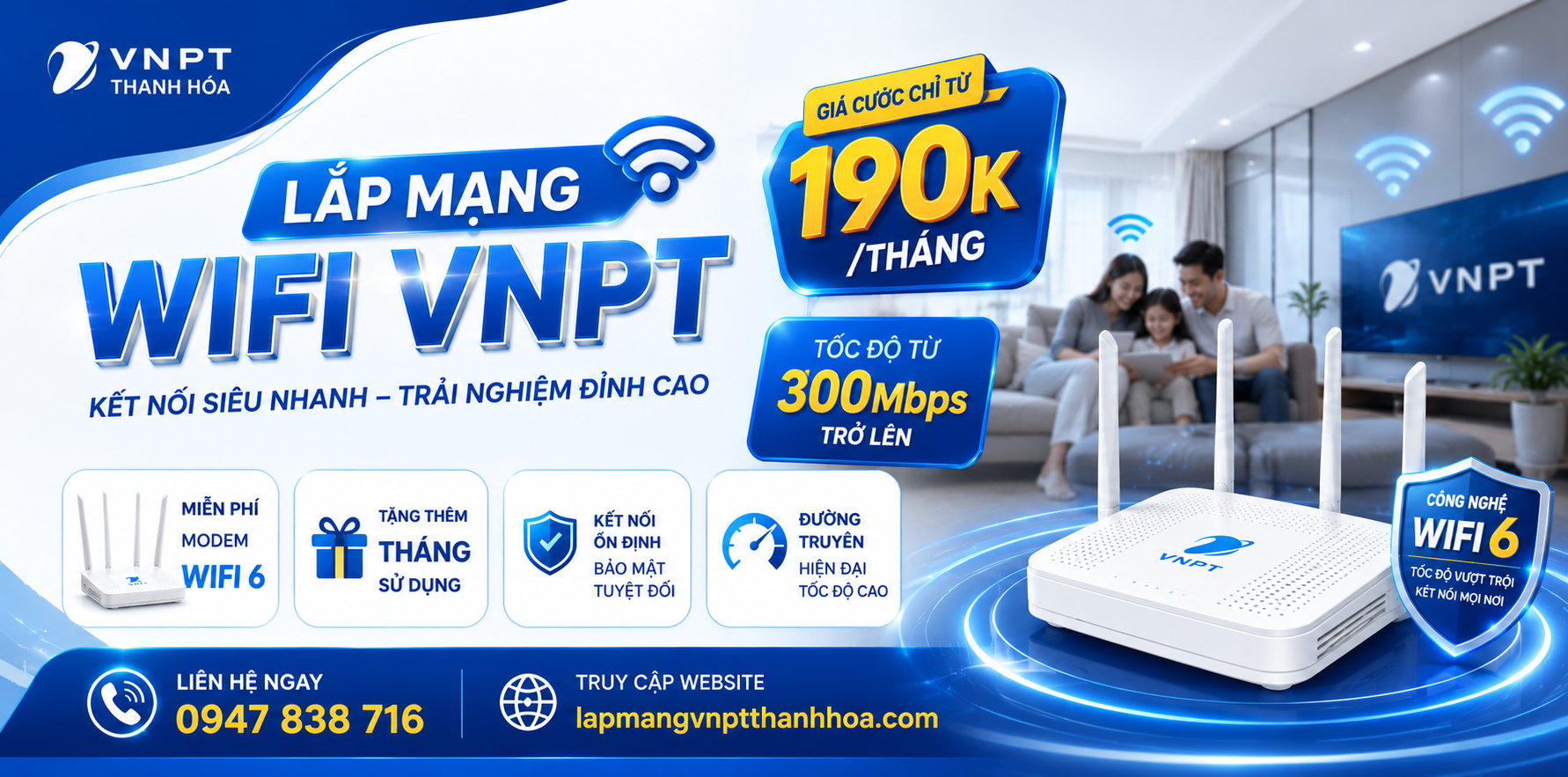 Lắp mạng Wifi VNPT